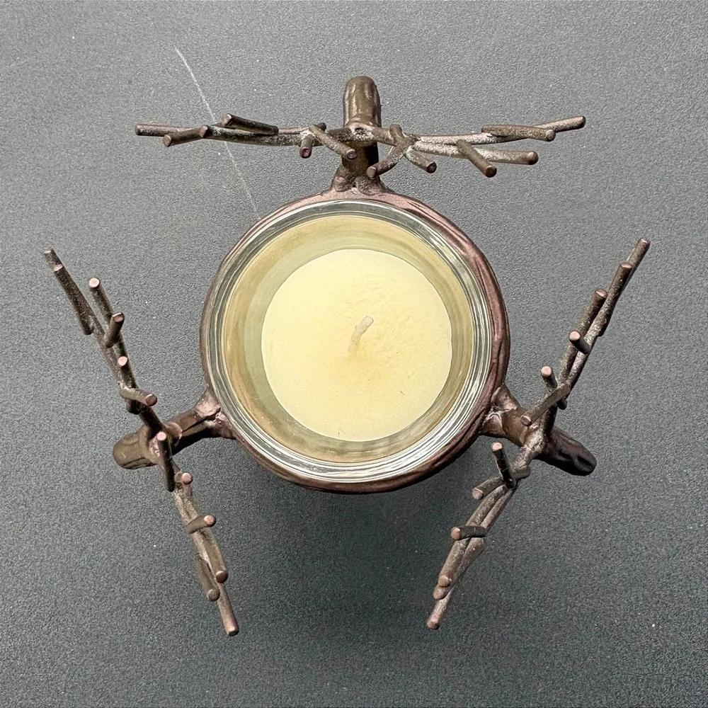 Yankee Candle Rustic Metal Reindeer Votive Candle Holder